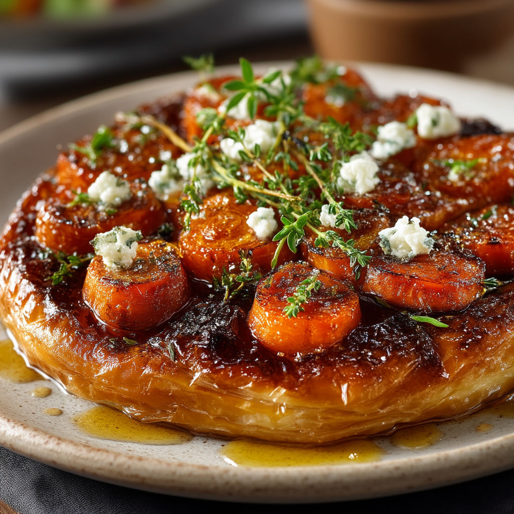 A plate of food with a fried carrot on top.