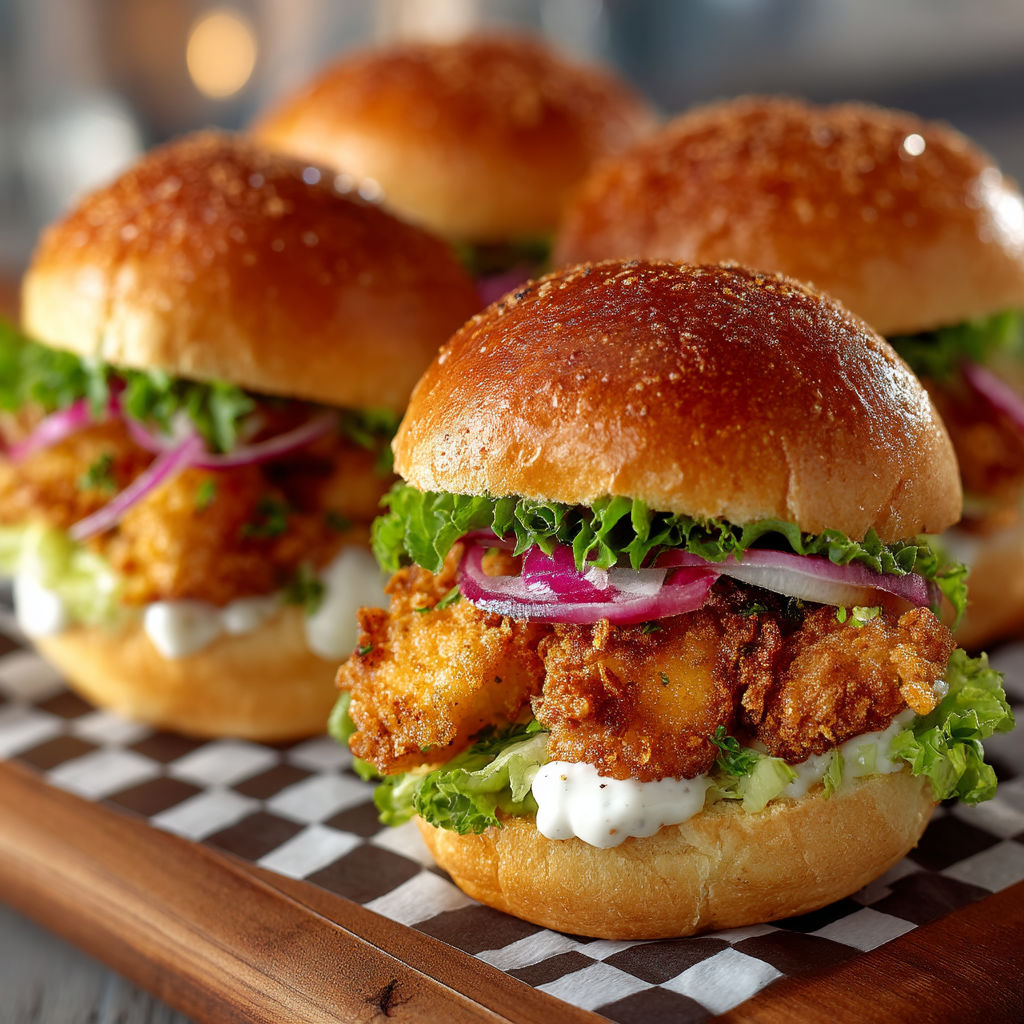 A sandwich with lettuce and tomato on a wooden tray.
