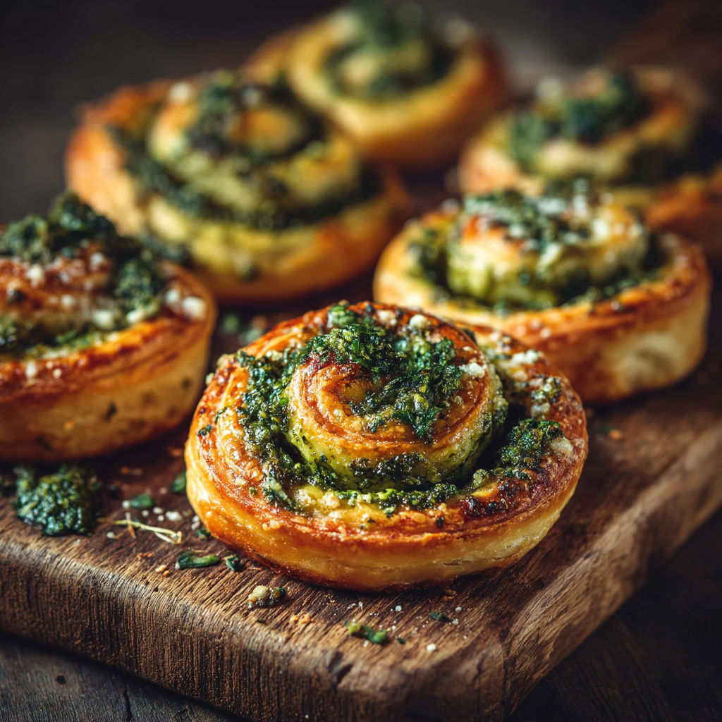 A plate of food with a green topping.