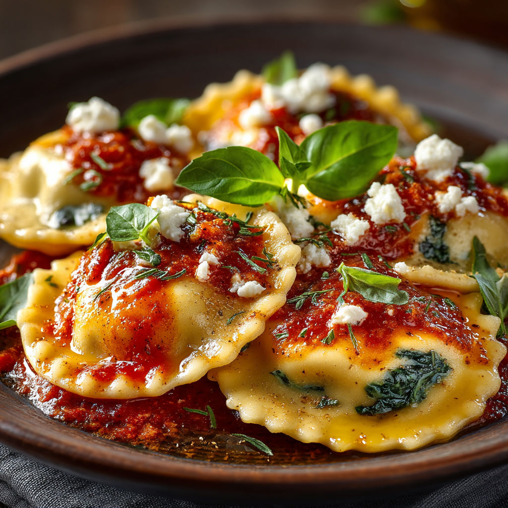 A plate of pasta with sauce and cheese.