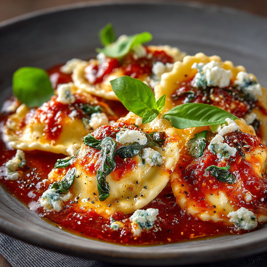 A bowl of pasta with sauce and cheese.