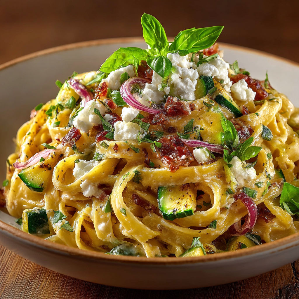 A bowl of pasta with cheese and vegetables.