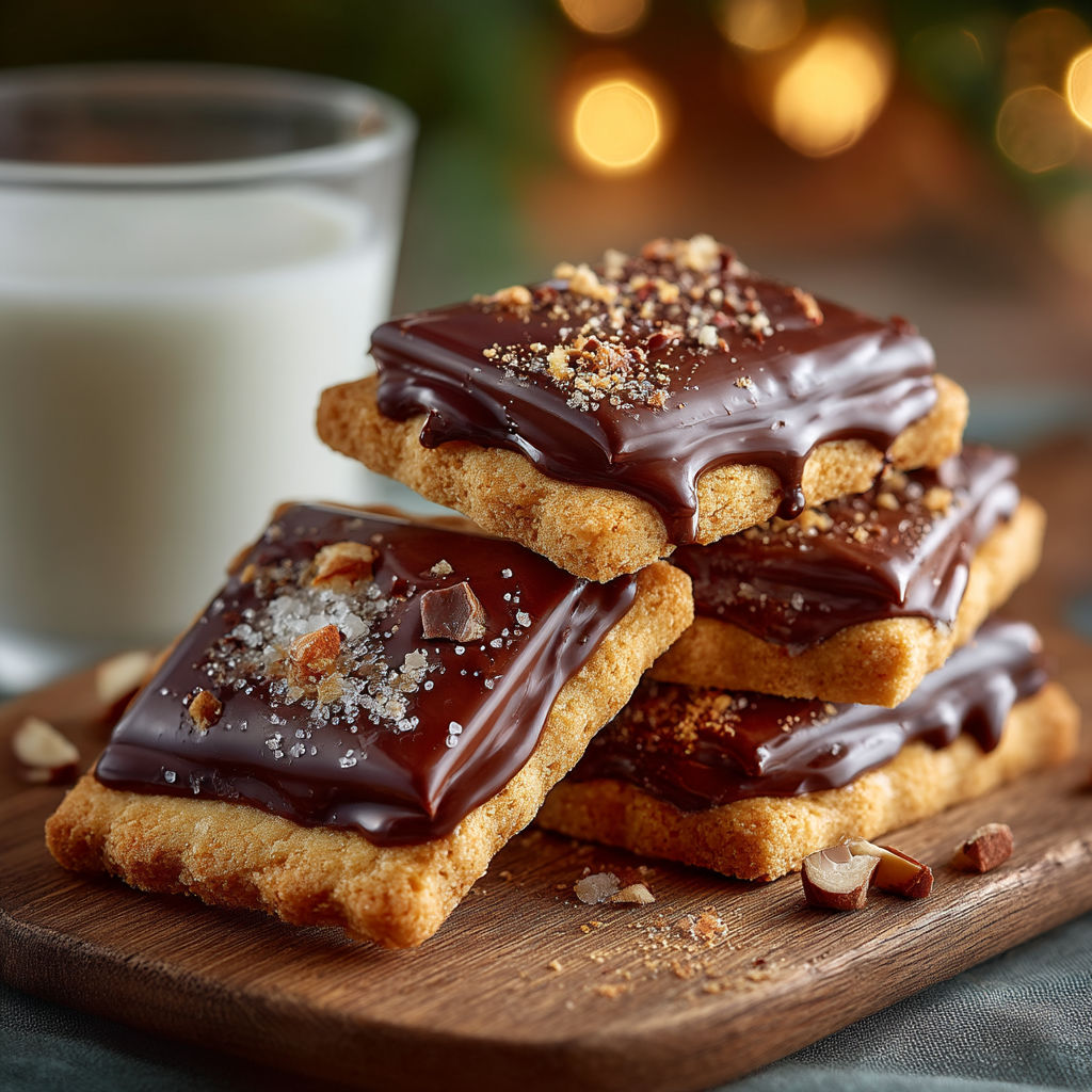 A glass of milk next to a plate of chocolate chip cookies.