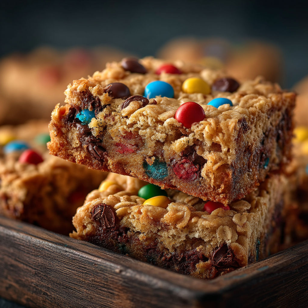 A close up of a cake with chocolate and candy toppings.