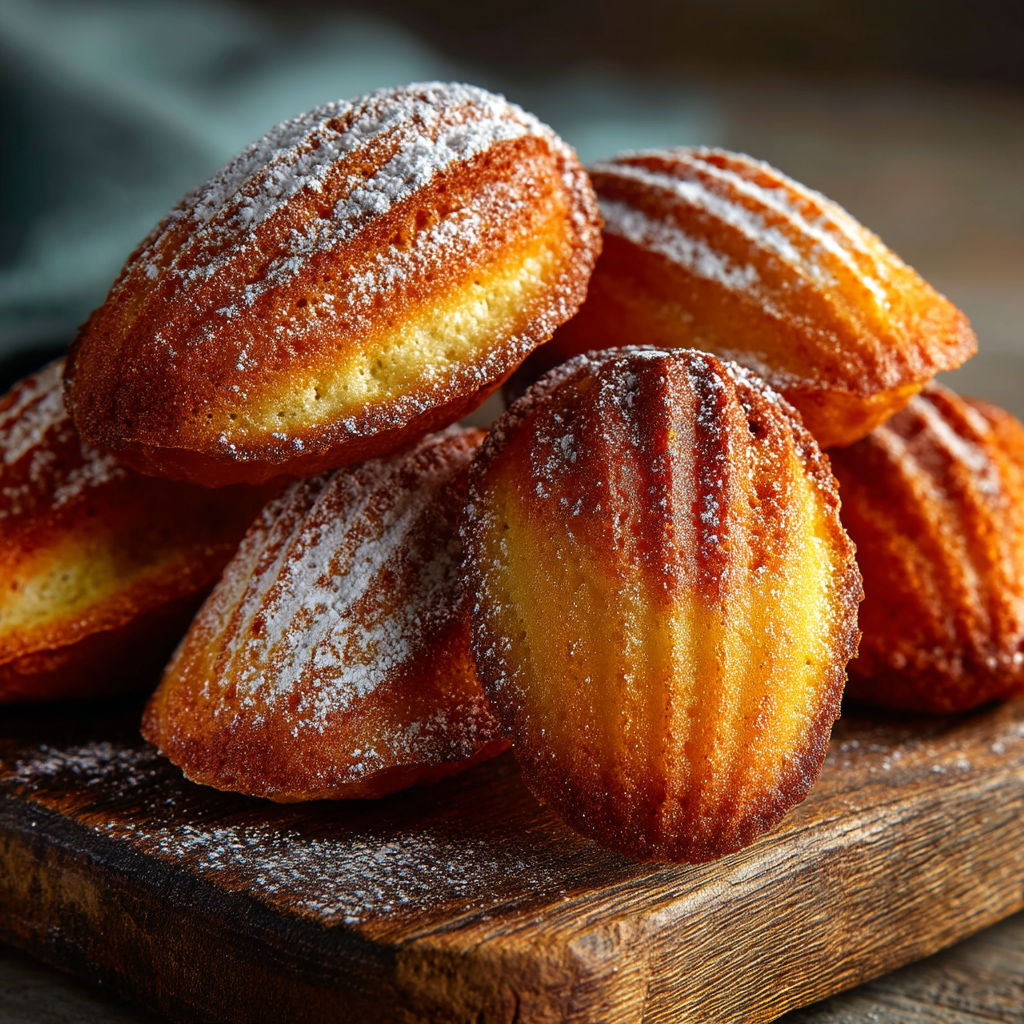 A plate of powdered donuts.