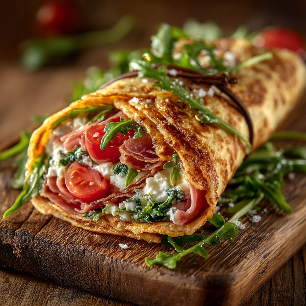 A sandwich with tomatoes and spinach.