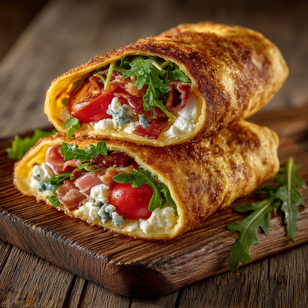 A sandwich with tomatoes and blue cheese.