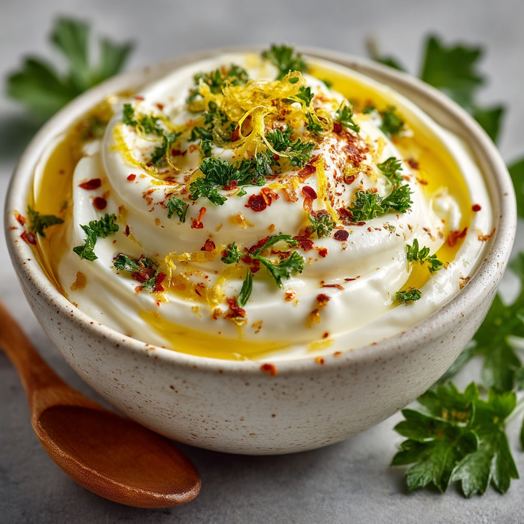 A bowl of food with a spoon in it.