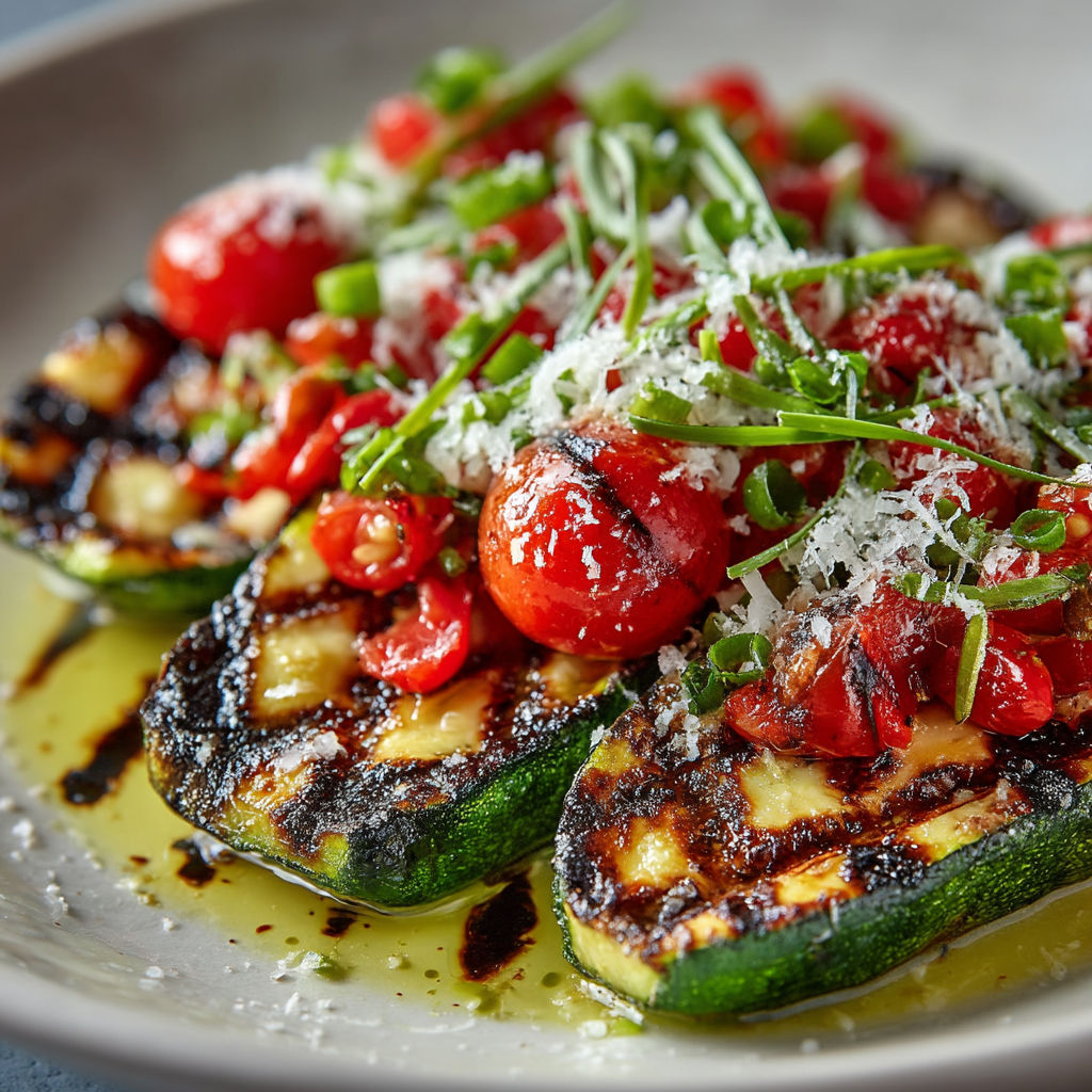 A plate of food with tomatoes and cheese.