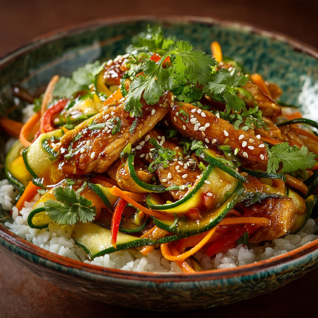 A bowl of food with a variety of vegetables and meat.