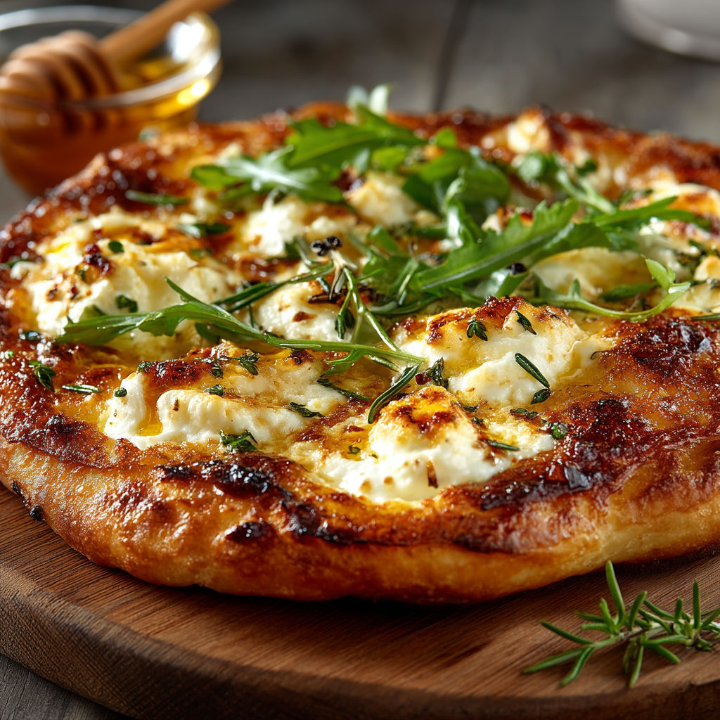 A pizza with cheese and spinach on top.