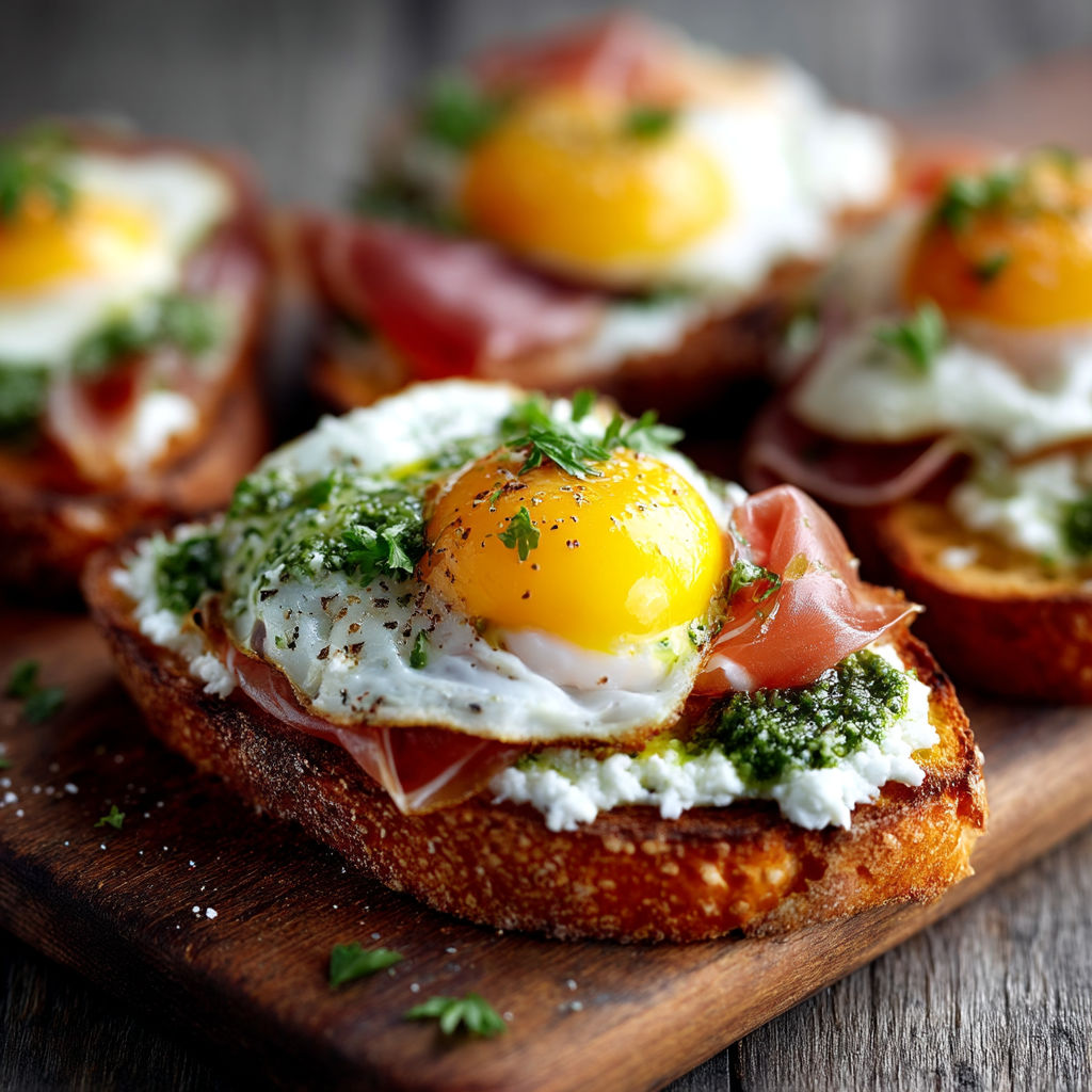 A plate of eggs on toast.