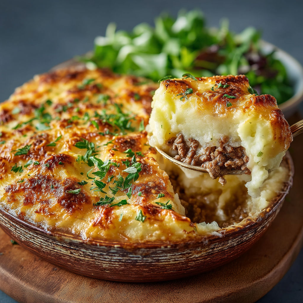 A slice of Hachis Parmentier express.