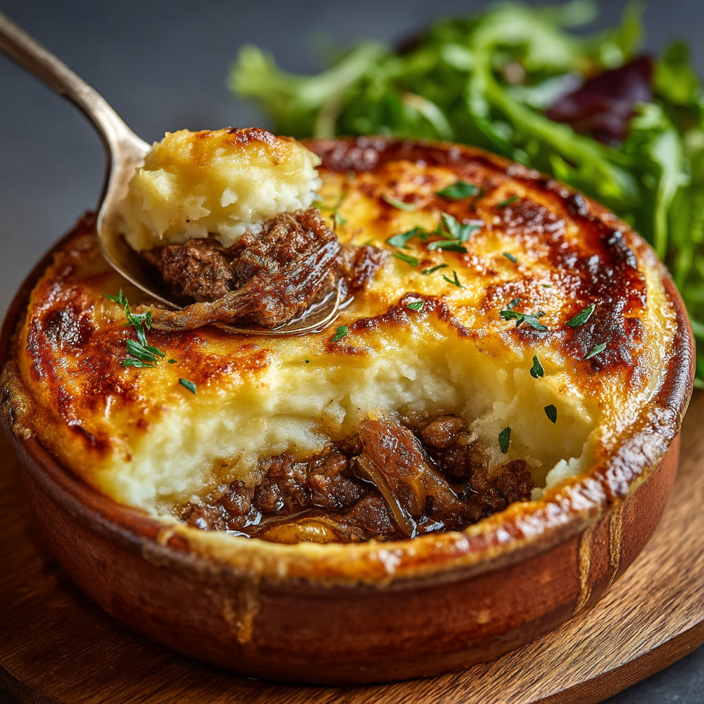 A bowl of food with a spoon in it.