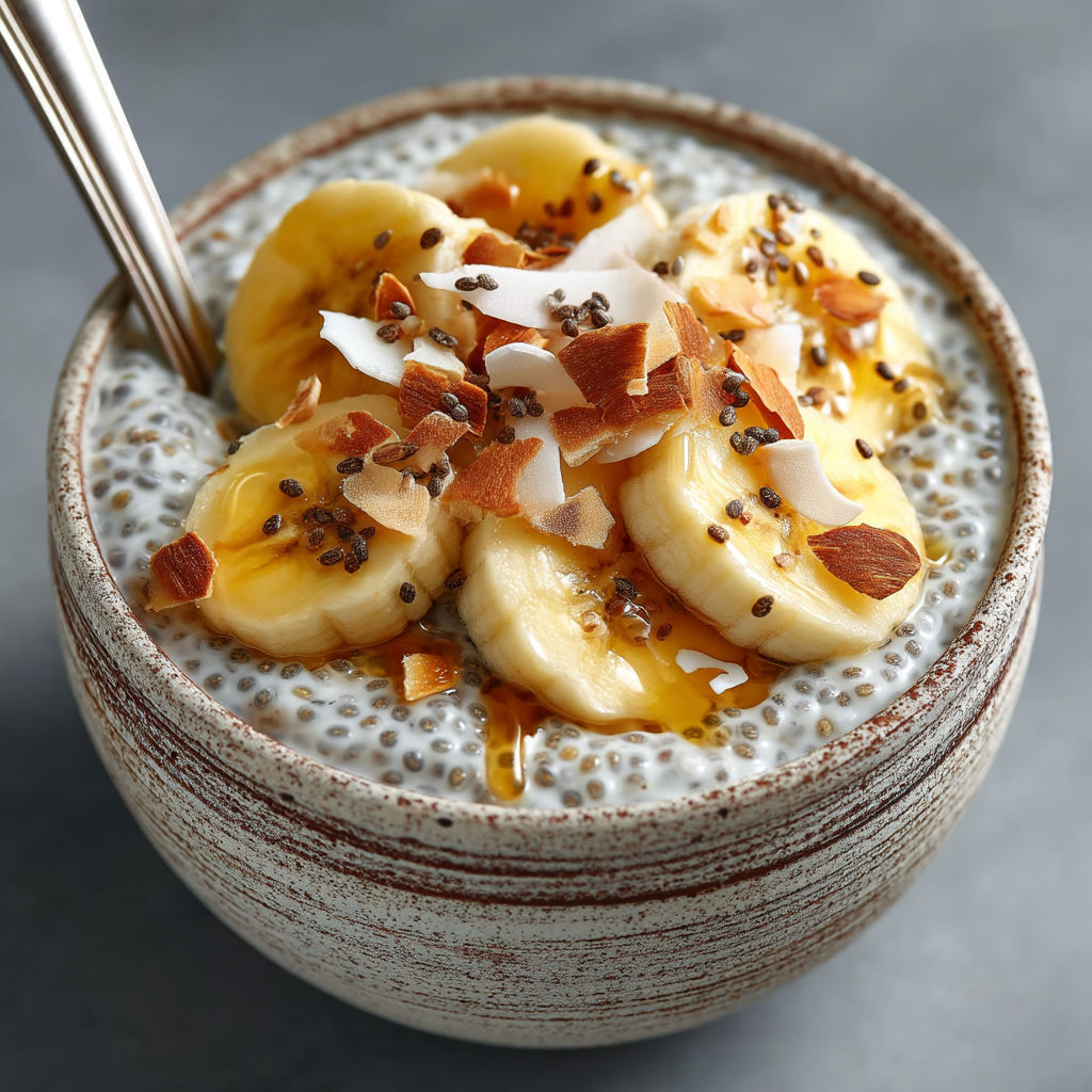 A bowl of bananas with coconut on top.