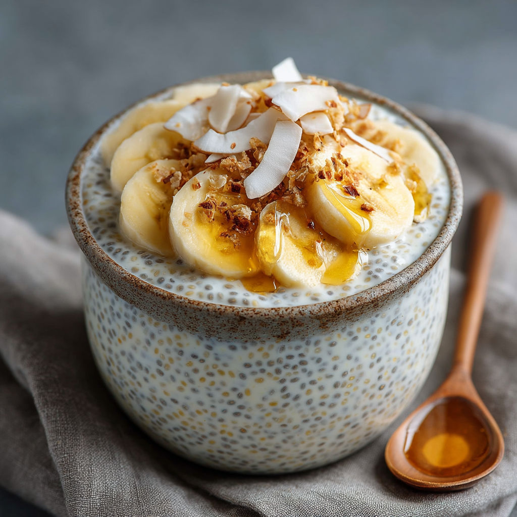 A bowl of banana yogurt with coconut on top.