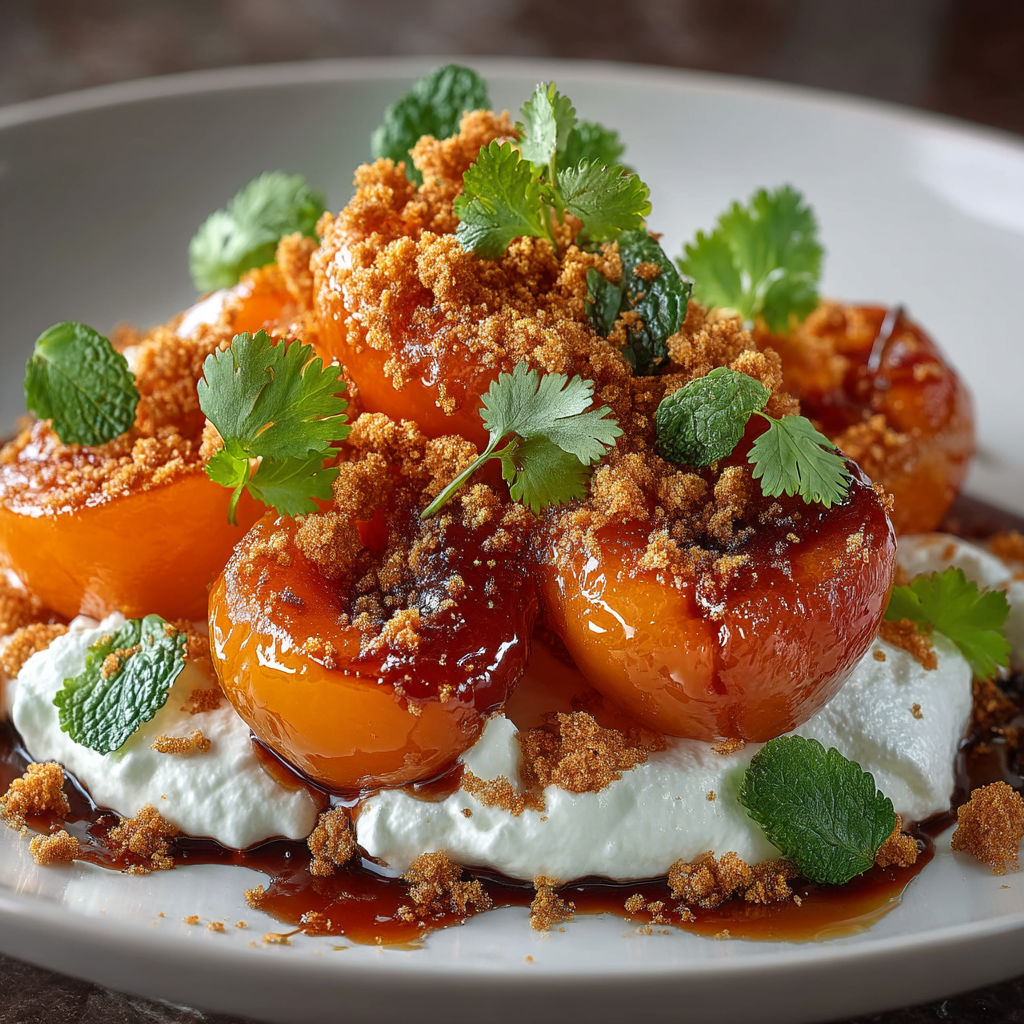 A plate of food with a sauce on it.