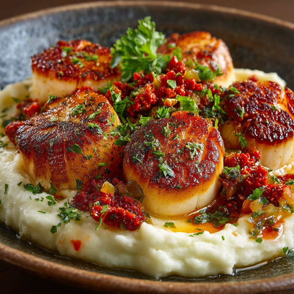 A dish of food with a variety of ingredients.