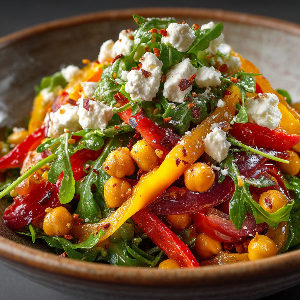 A bowl of food with a salad and vegetables.