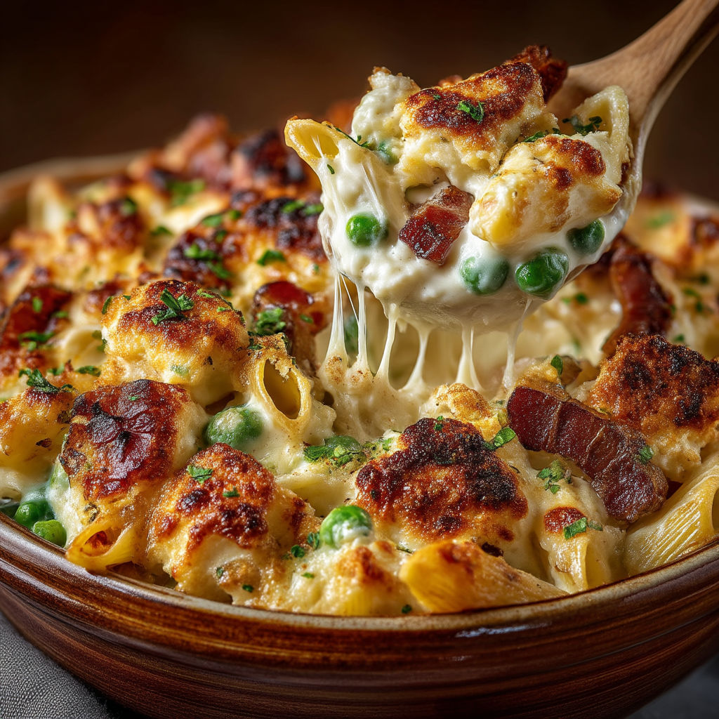 A bowl of food with a spoon in it.