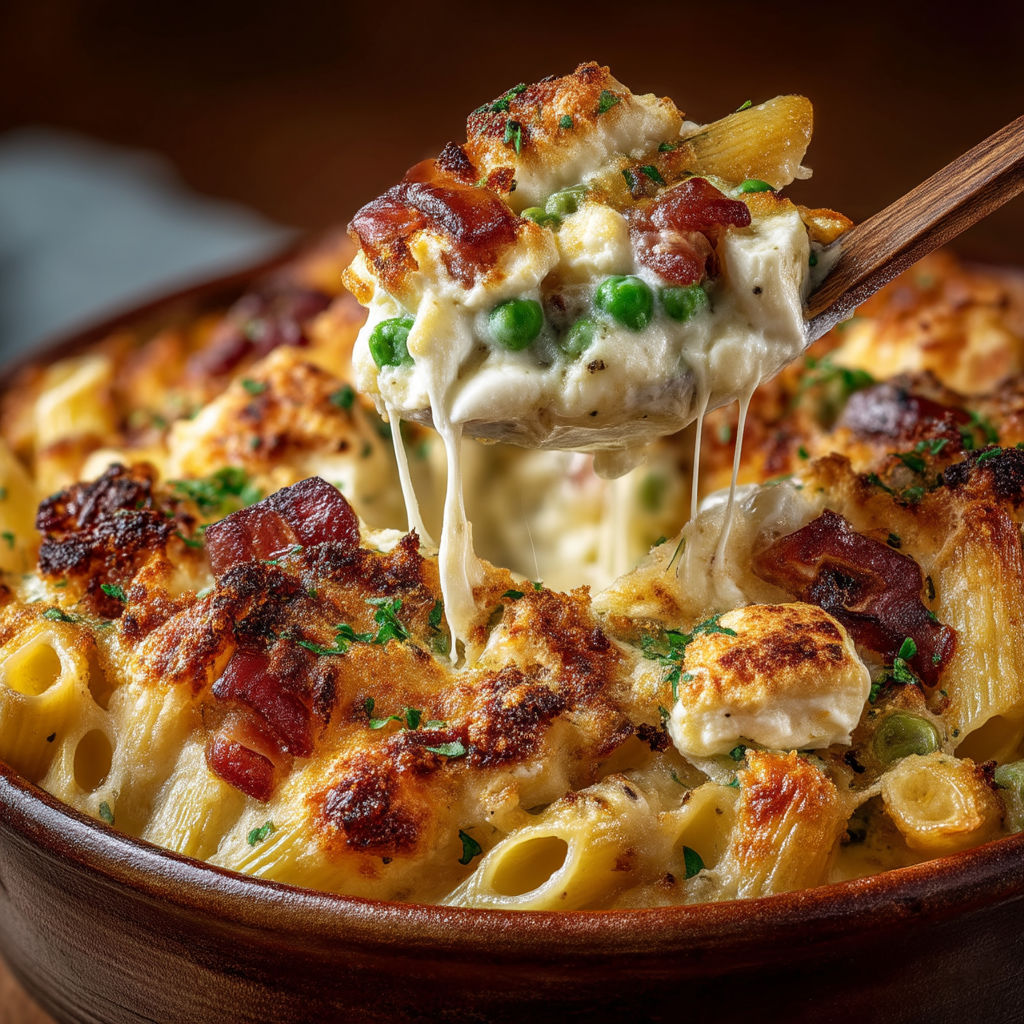 A bowl of food with a spoon in it.