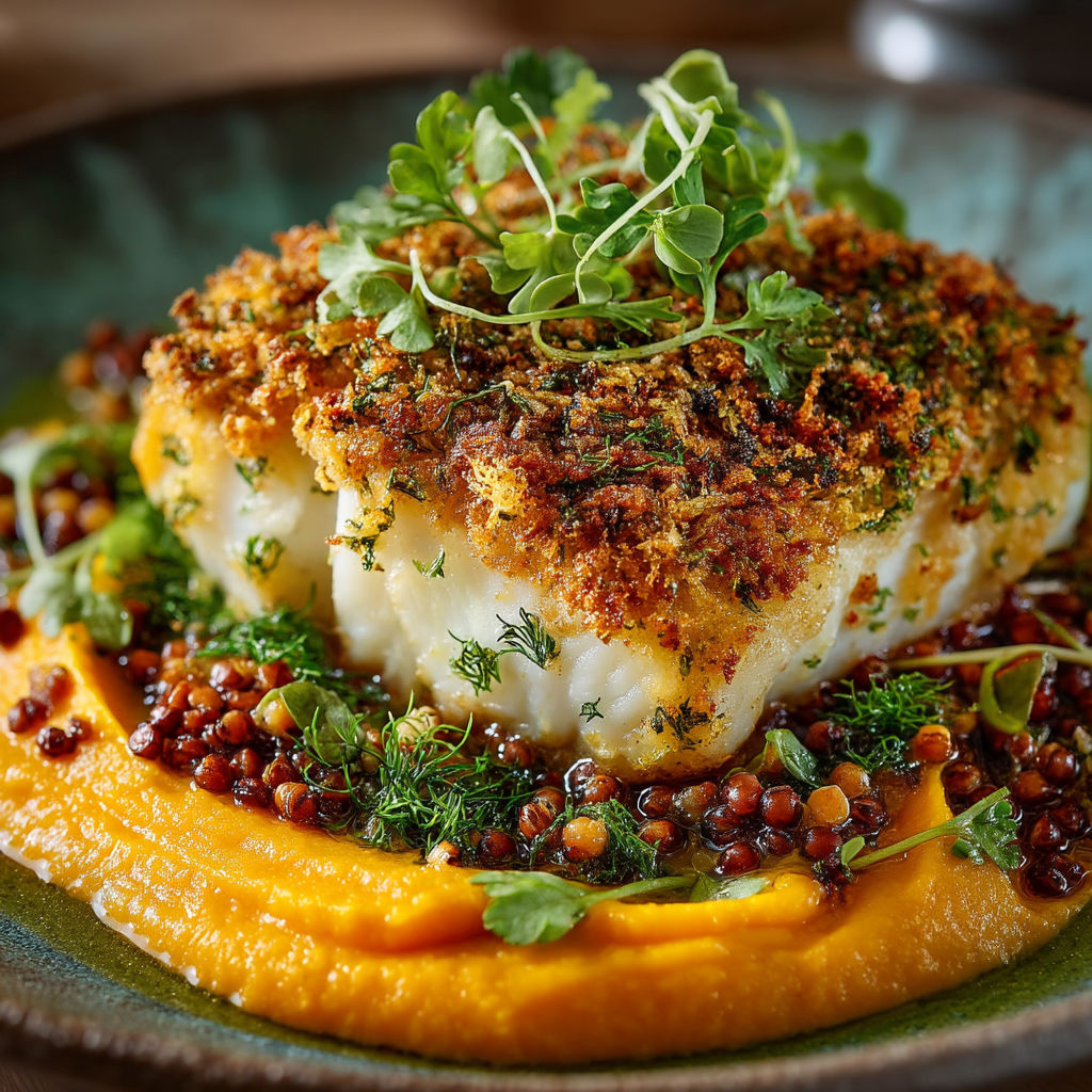 A plate of food with a fish dish on top.