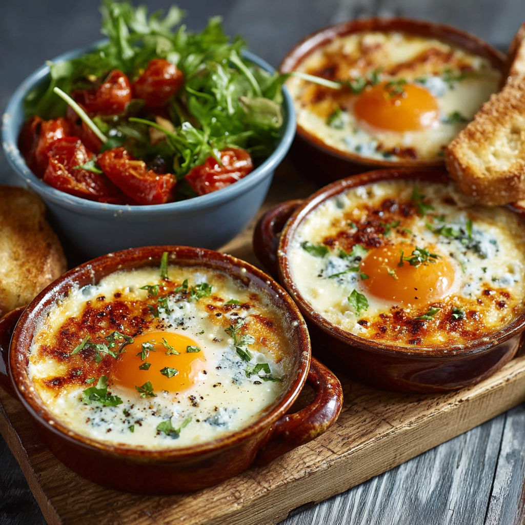 A plate of food with eggs and vegetables.