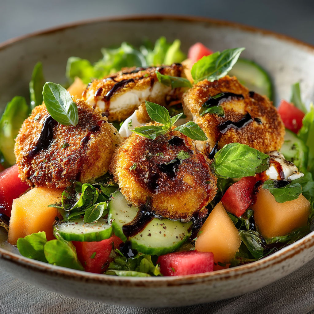 A bowl of food with a variety of ingredients.