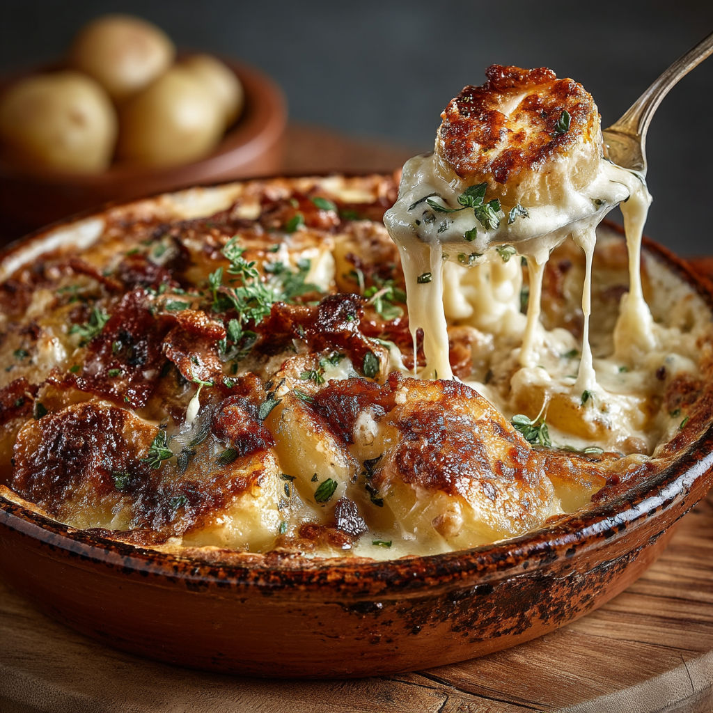 A bowl of food with a spoon in it.