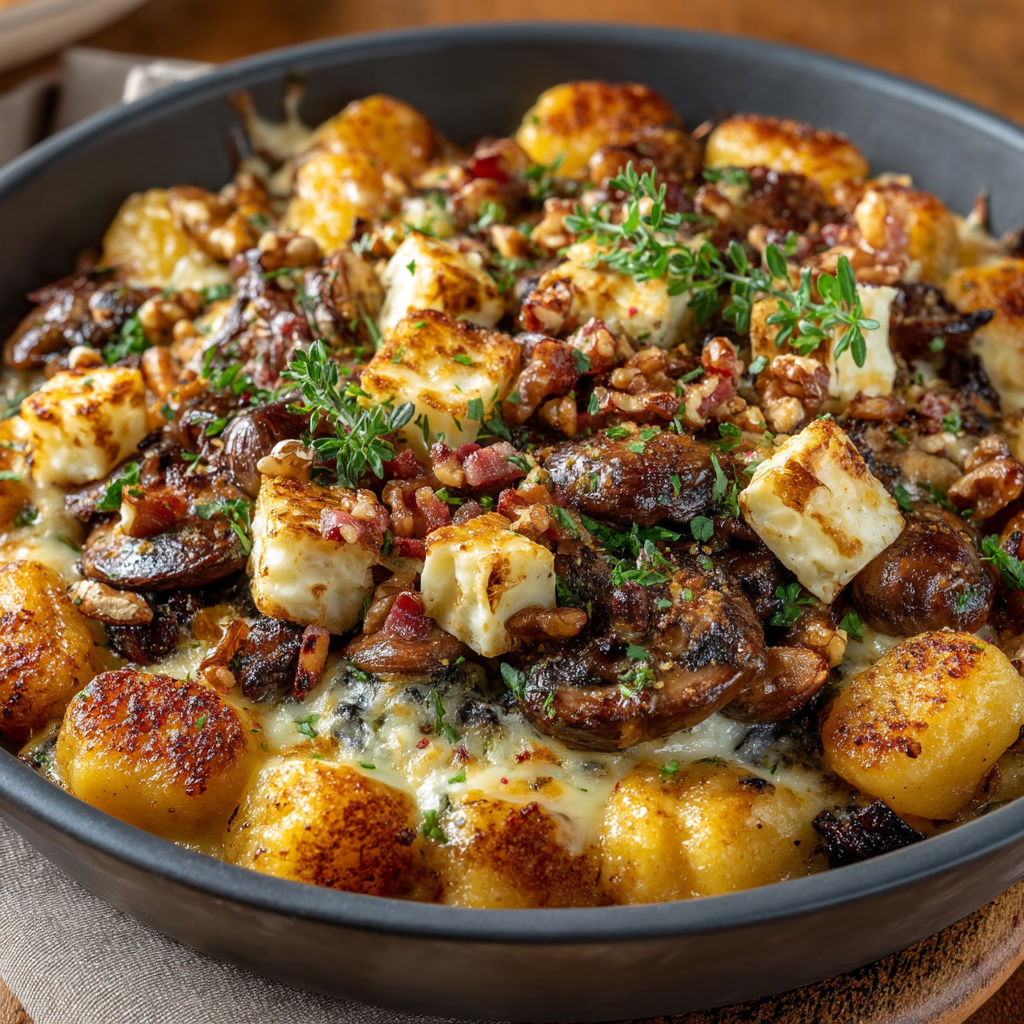 A dish of food with a variety of ingredients.