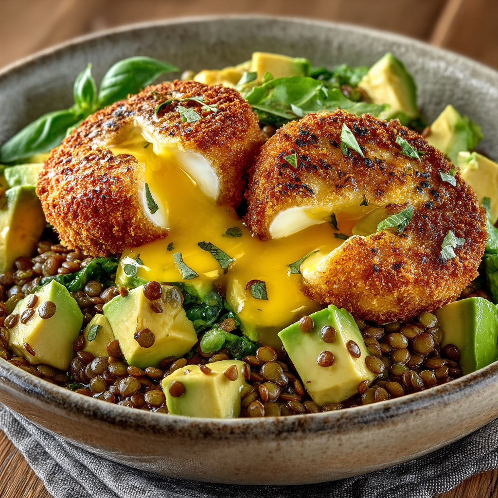 A bowl of food with chicken and avocado.