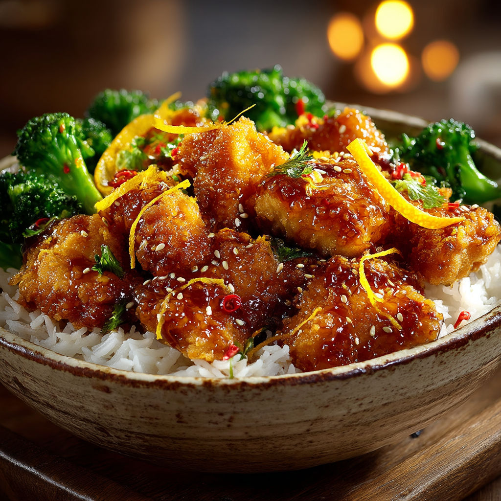 A bowl of food with broccoli and orange peppers.