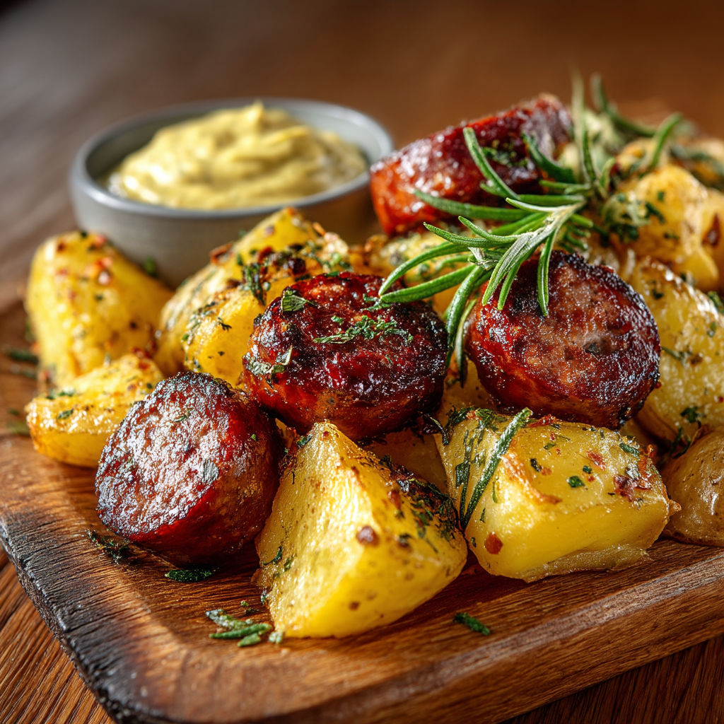 A plate of food with meat and potatoes.