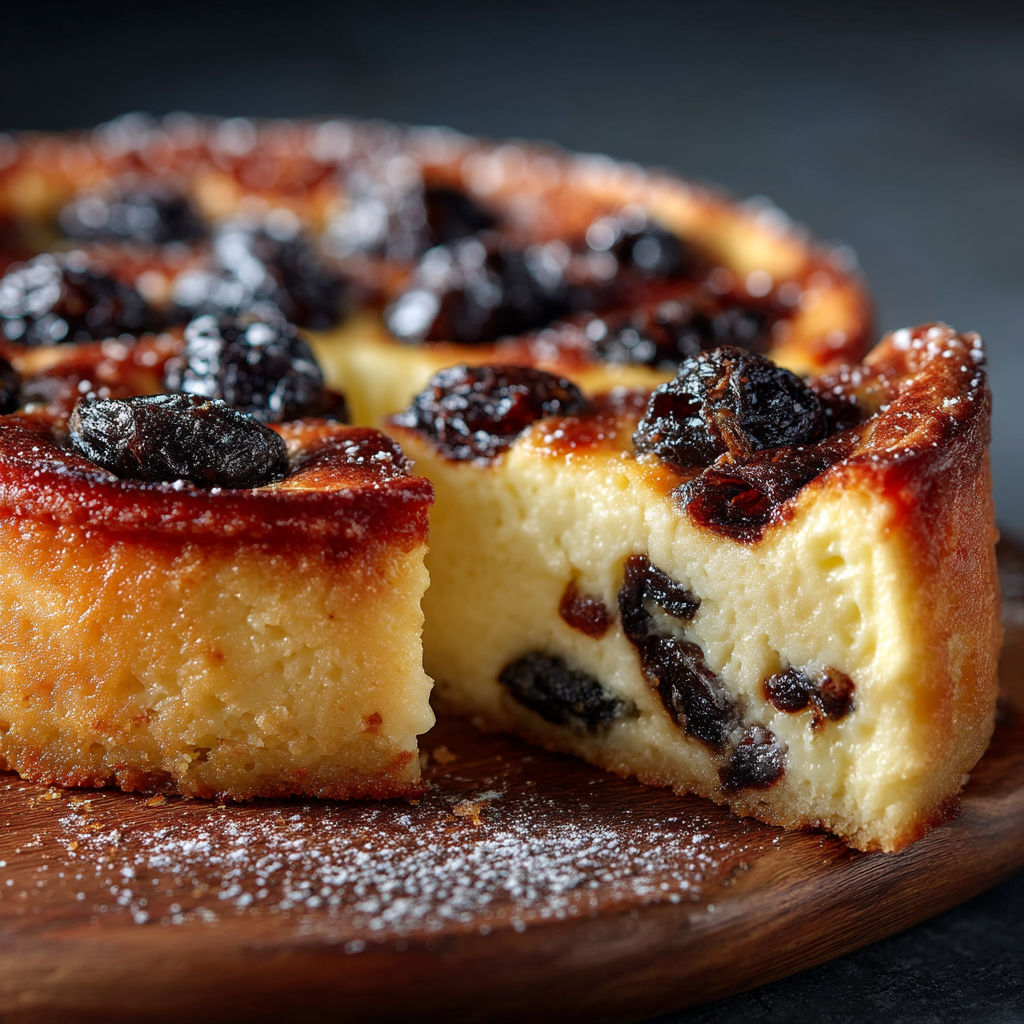 A slice of cake with blackberries on top.