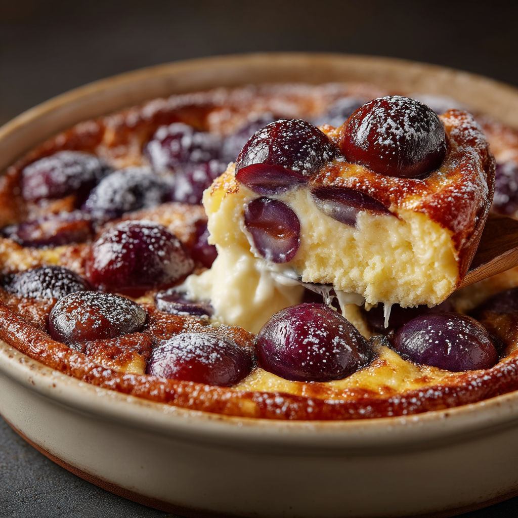 A slice of cake with fruit on top.