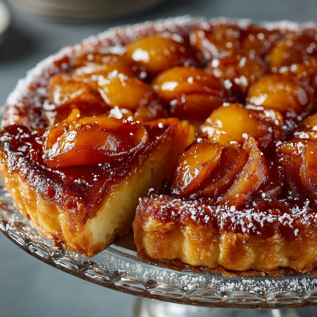 A slice of tarte tatin maison.