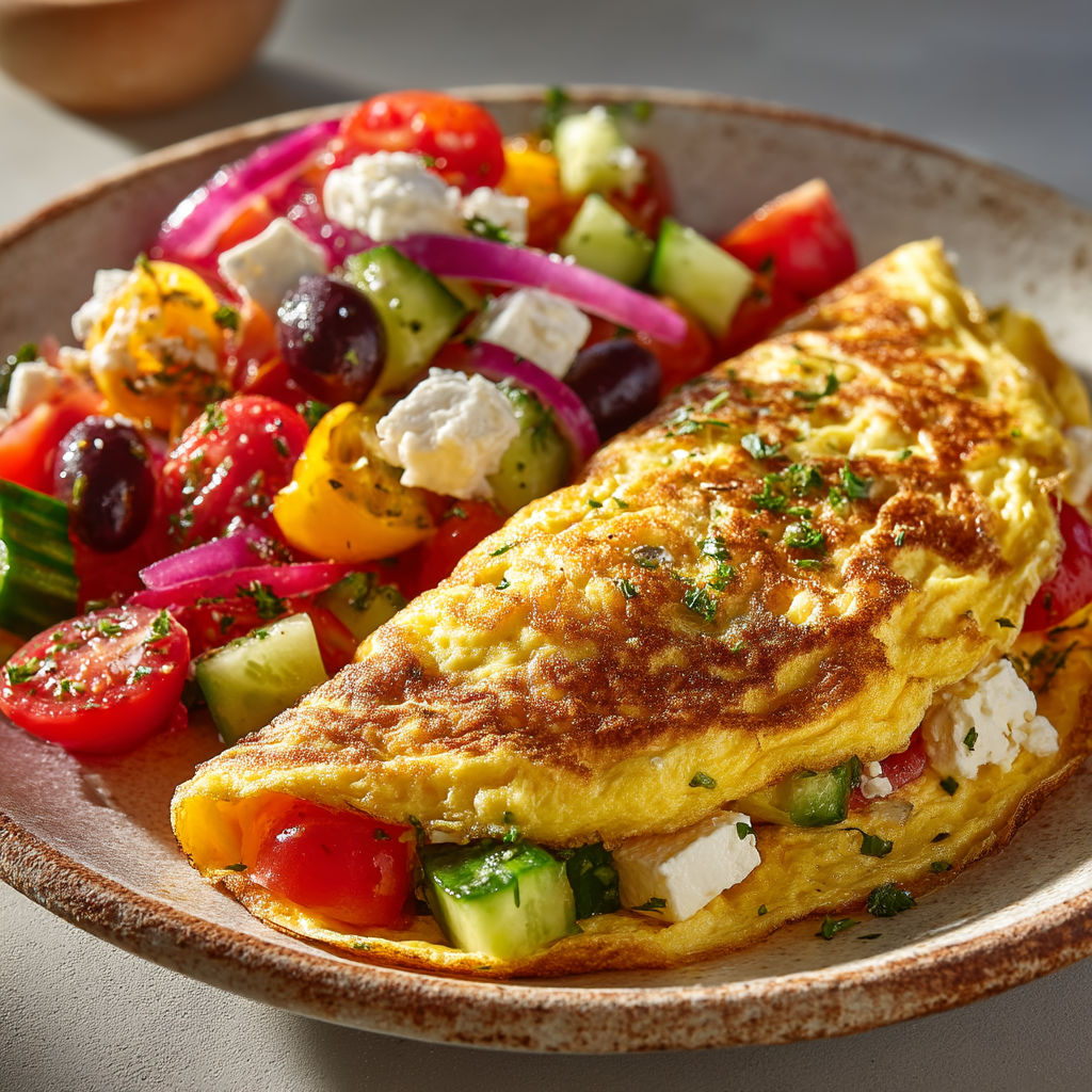 A plate of food with a fried egg and vegetables.