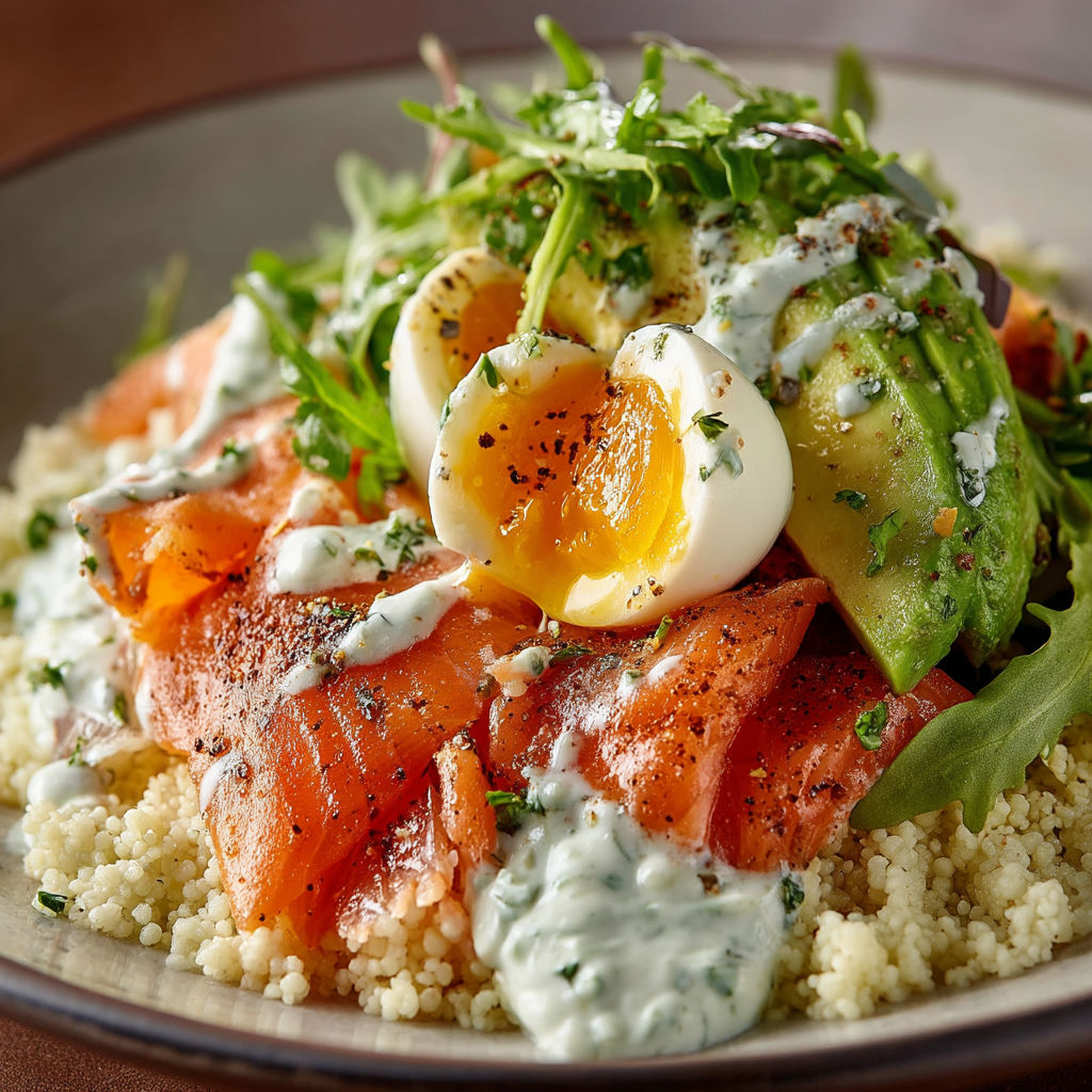 A plate of food with eggs, avocado, and salad.