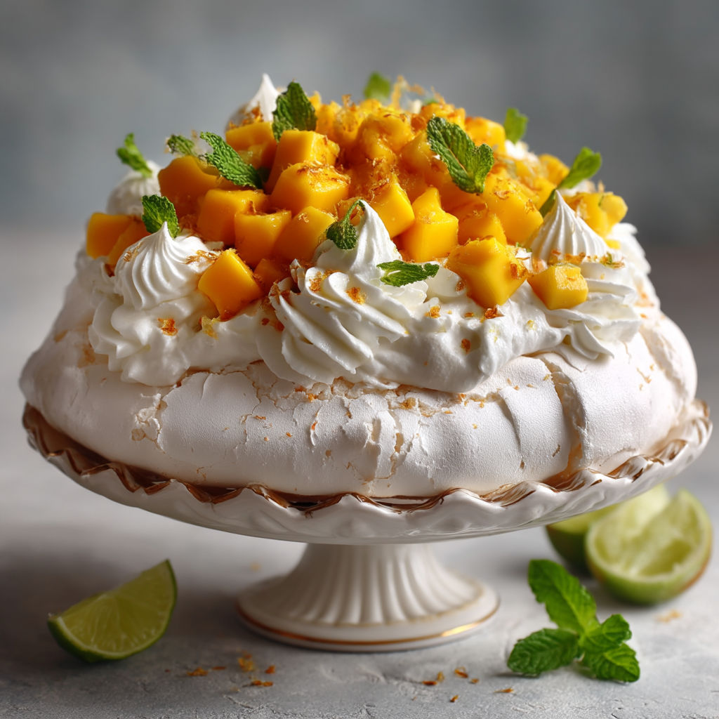 A cake with white frosting and fruit on top.