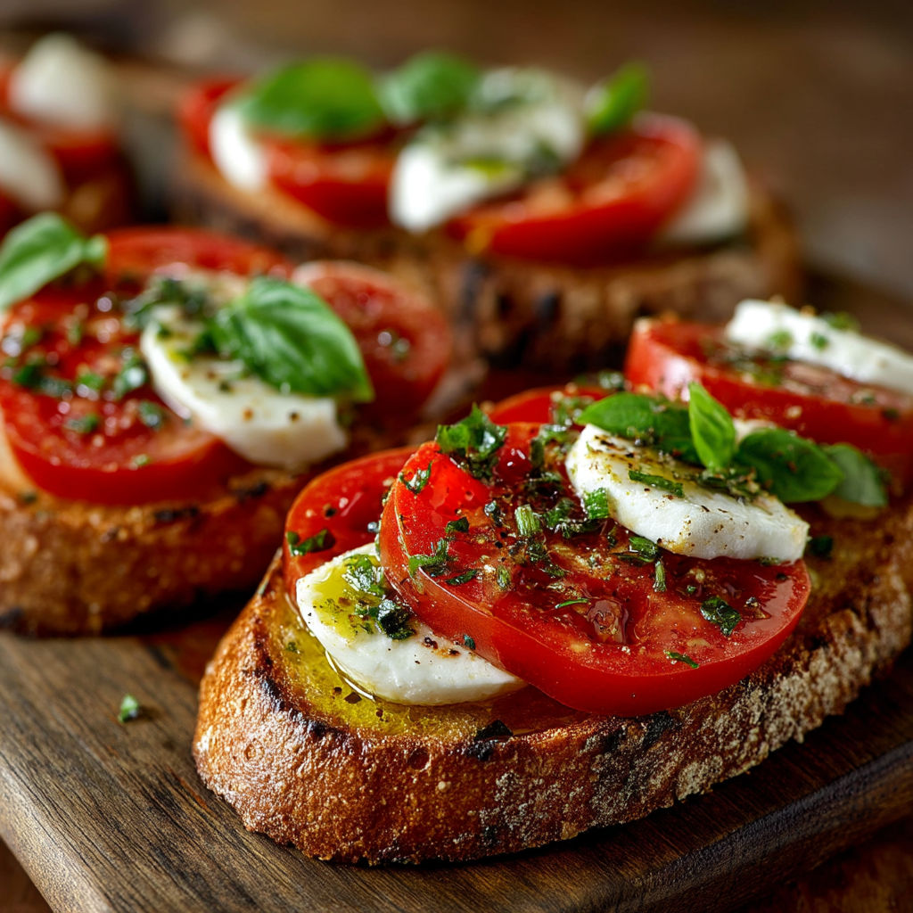 A slice of bread with tomatoes and cheese on top.