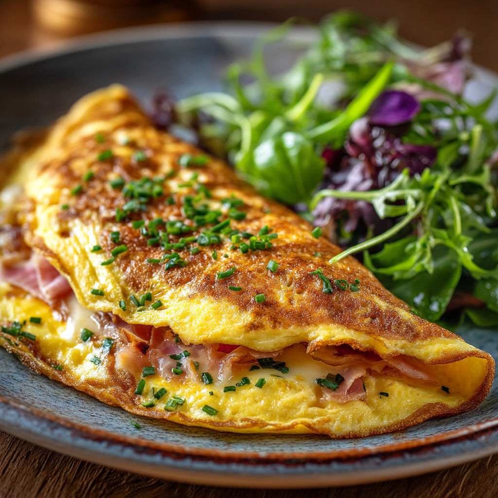 A plate of food with a fried egg and a salad.
