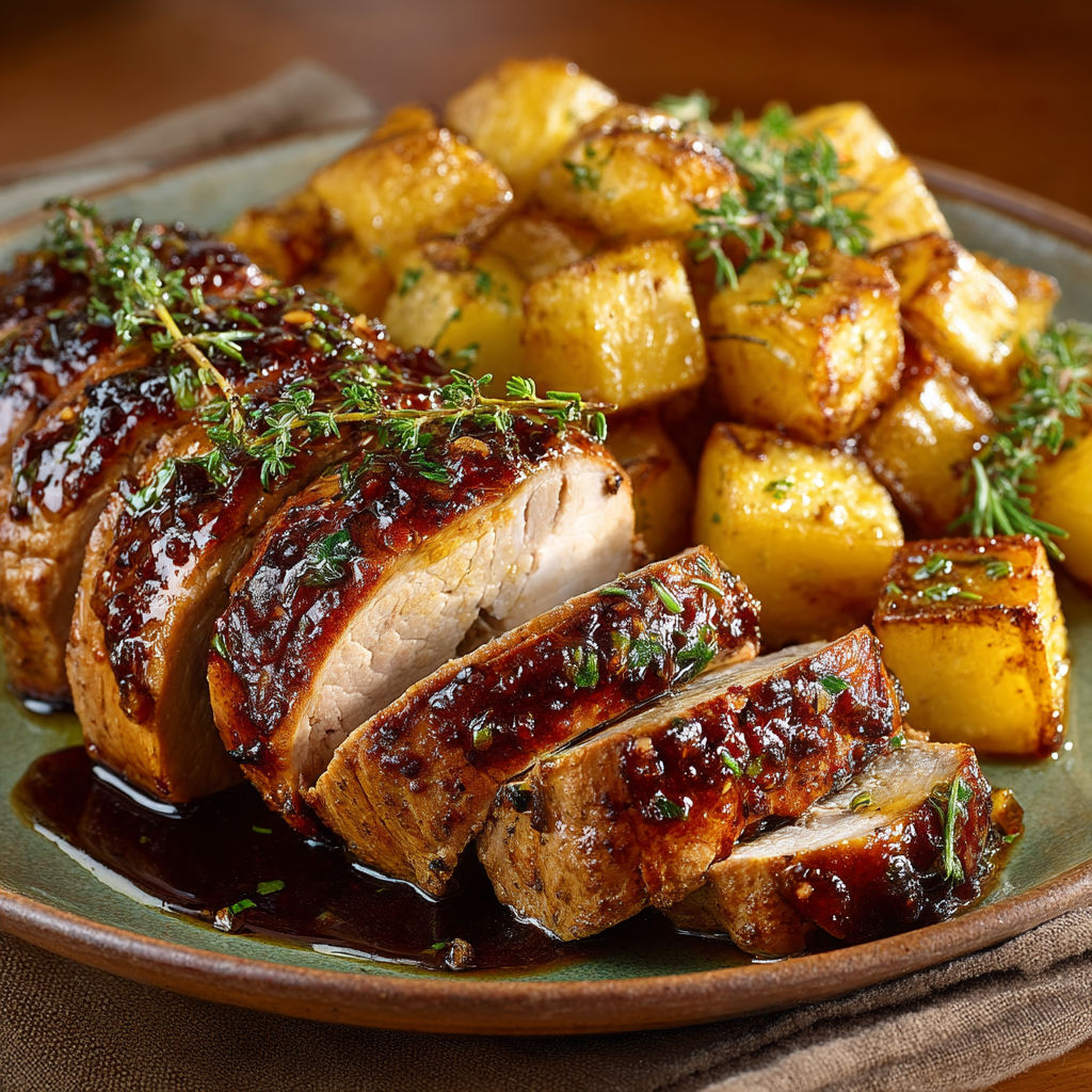 A plate of food with meat and potatoes.