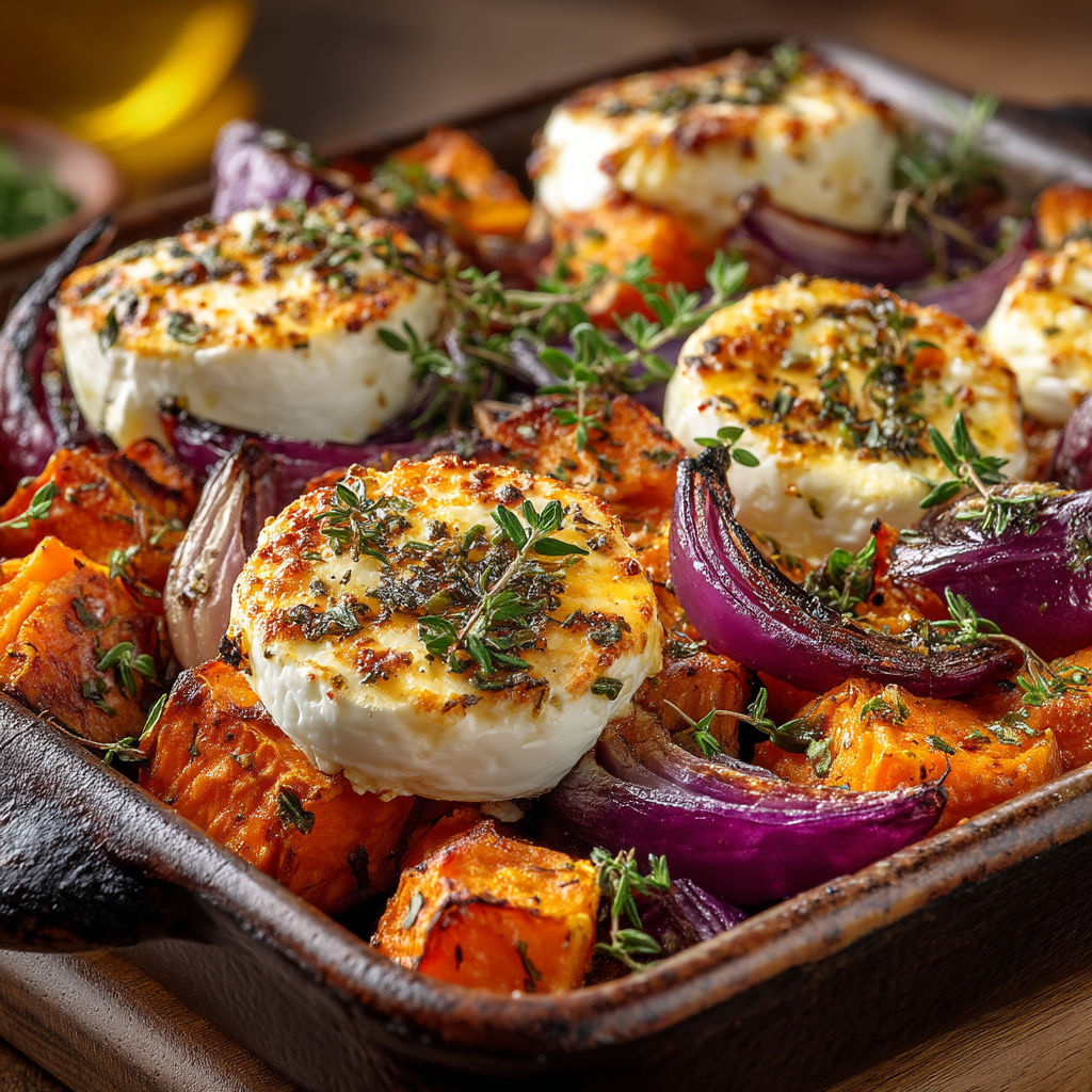 A pan of food with onions and cheese.