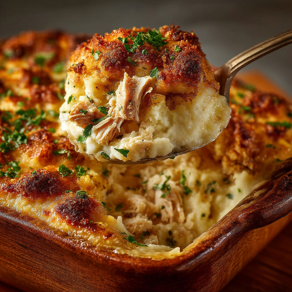 A spoon is in a bowl of food.