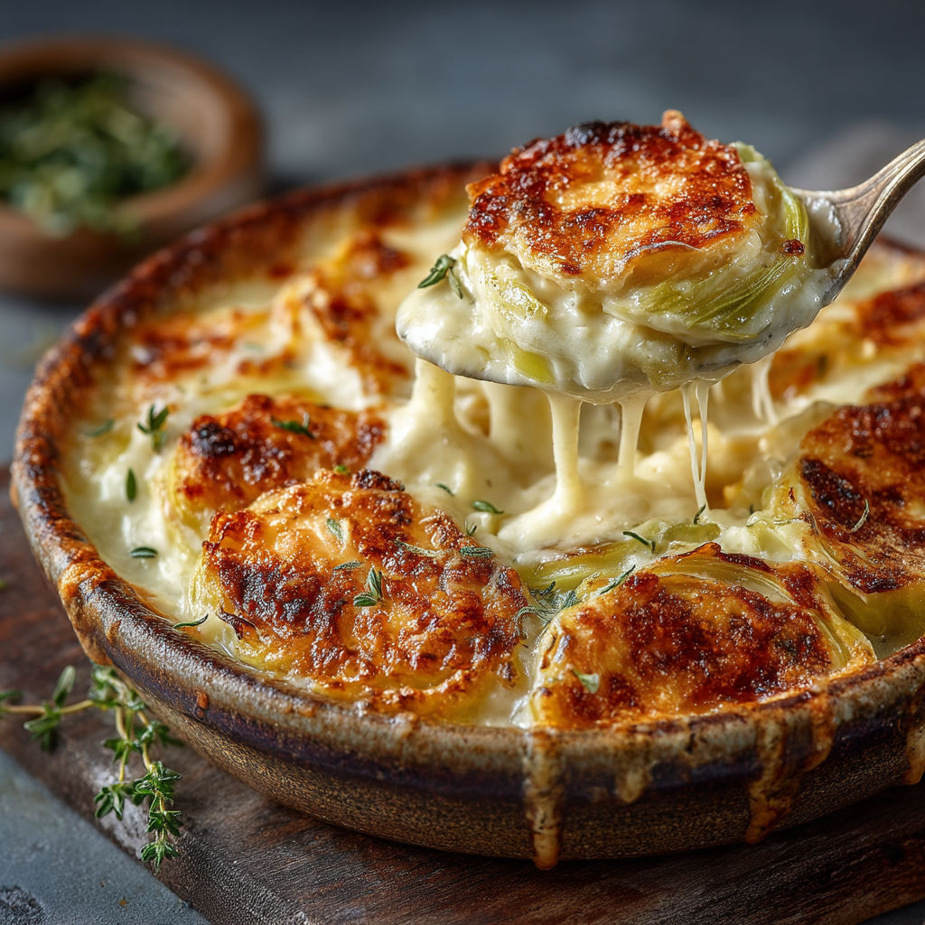 A bowl of food with a spoon in it.