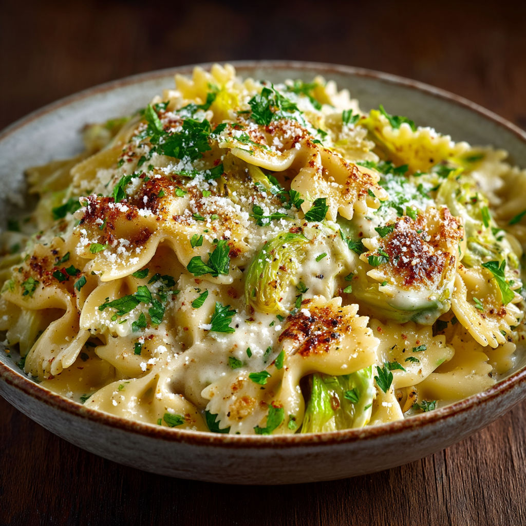 A bowl of pasta with vegetables and cheese.