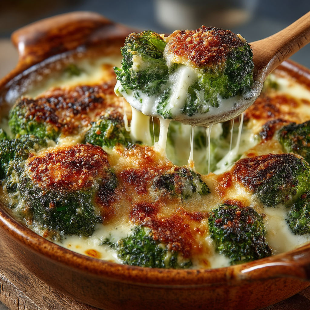 A bowl of broccoli with cheese.