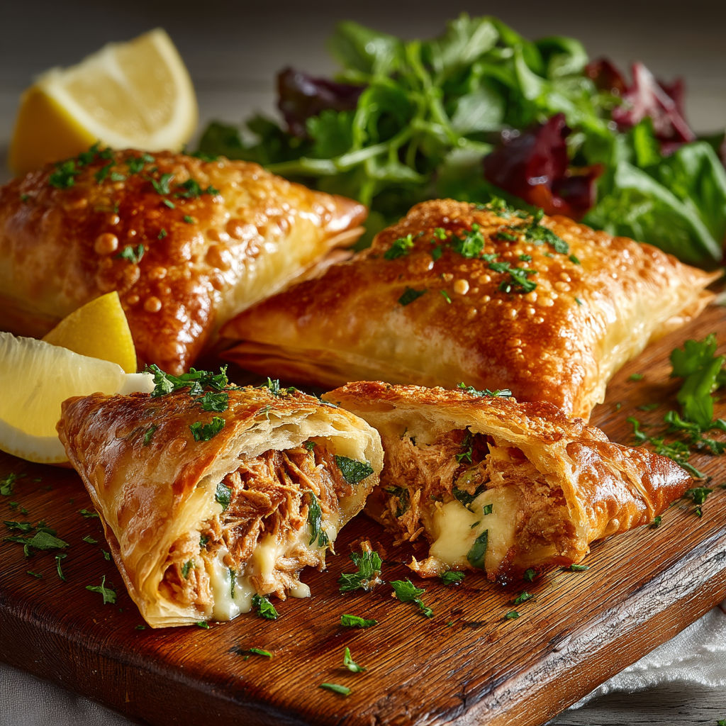 A plate of food with a lemon wedge on it.