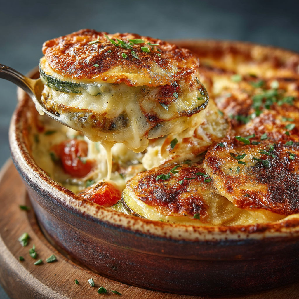 A bowl of food with a spoon in it.