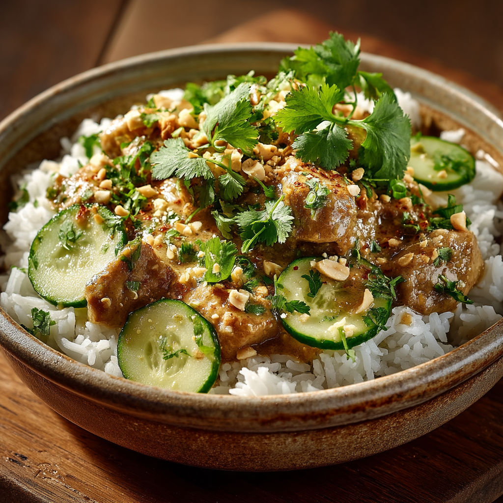 A bowl of food with rice and vegetables.